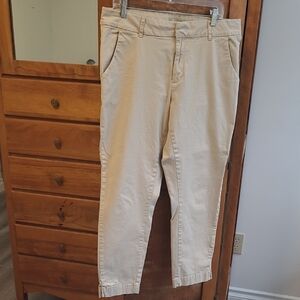 KAFFE Light Beige Coton Women's Pants